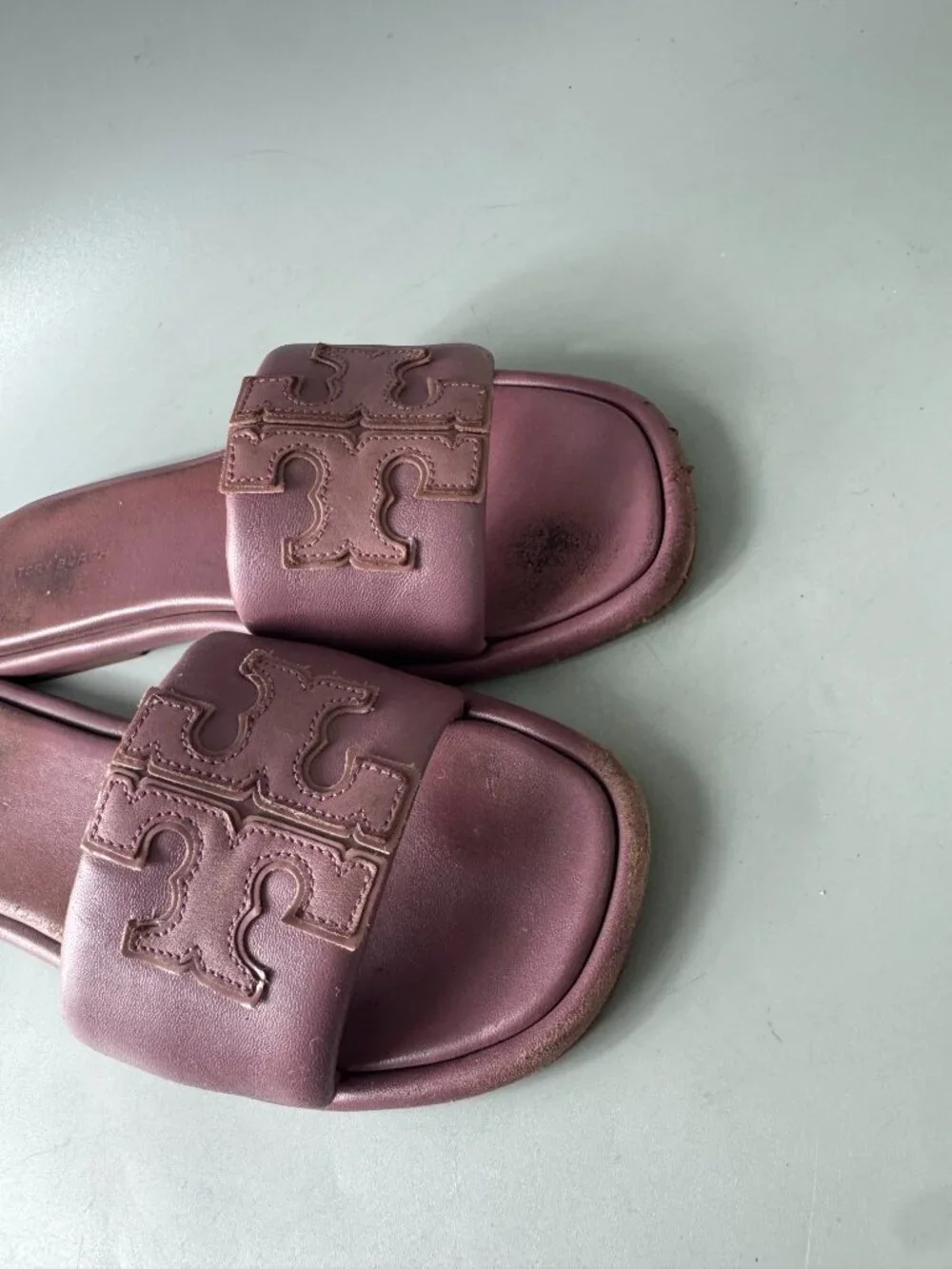 Tory Burch Double T Sport Slide Cipria, Size 8